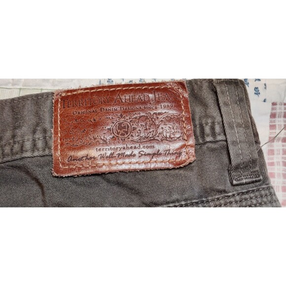 Mens Territory Ahead Jeans Size 35x32 Greyish Green - Picture 8 of 8